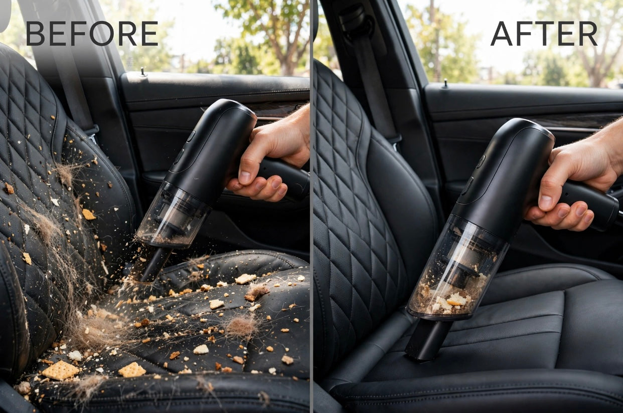 PowerClean Pro - 12000PA Portable Car Vacuum
